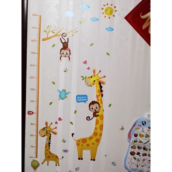 Decal thước đo chiều cao cho bé