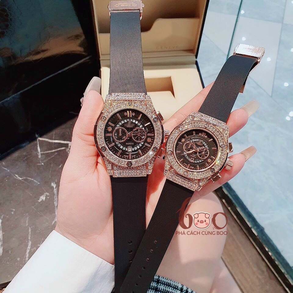 Đồng hồ Nam Nữ Hulot Dây Cao Su Thơm Hương Vanila FULL Đá Sang Trọng | BigBuy360 - bigbuy360.vn