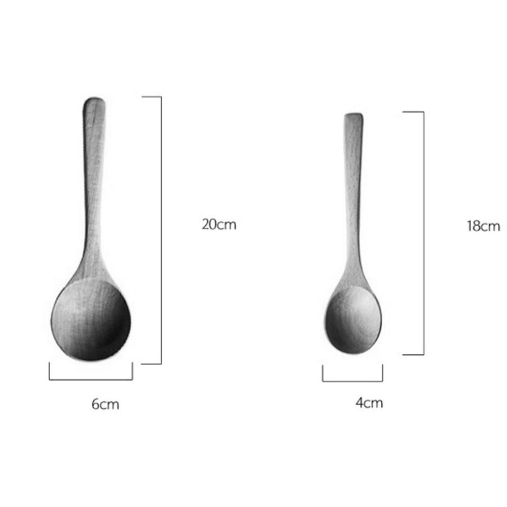 Muỗng Cà Phê Cán Dài Bằng Gỗ Thiết Kế Bền Cho Nhà Bếp