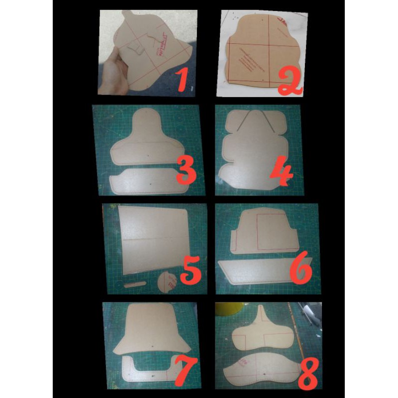 Rập mẫu bao kính làm da thủ công handmade