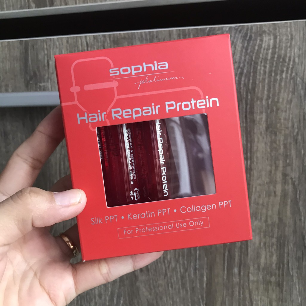 (Được mua nhiều sản phẩm) Sophia_Protein_Repair Huyết thanh phục hồi tóc hư nát protein sophia 13ml