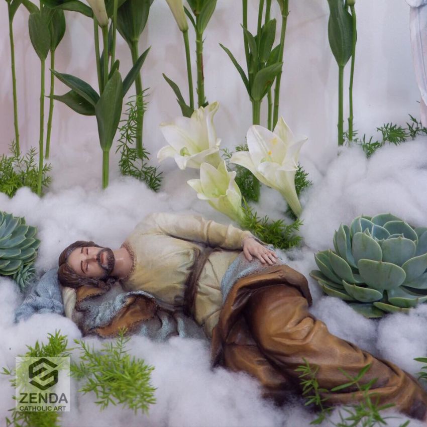 Thánh Giuse ngủ ZENDA CATHOLIC ART quà tặng Công giáo để bàn ý nghĩa