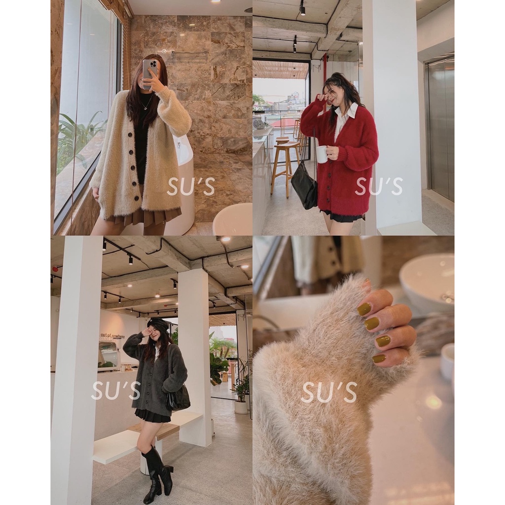 [Mã 2611THTRANG100K hoàn 10% xu đơn 99K] Áo cardigan len lông thỏ trơn A2118 SUSTORE | BigBuy360 - bigbuy360.vn