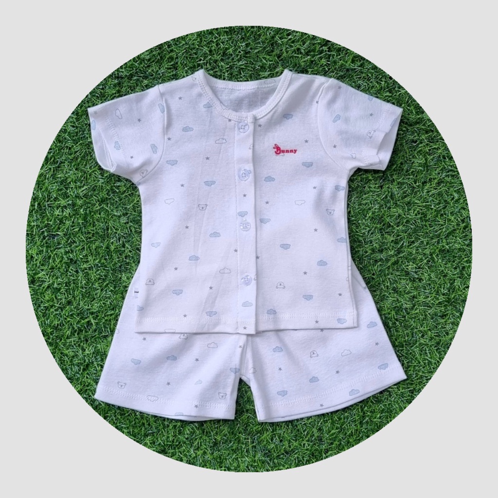 Đồ sơ sinh bé trai bé gái cộc tay 3-10kg chất cotton mềm mát co giãn 4 chiều, Bộ quần áo cho bé sơ sinh Thị Nắng Store