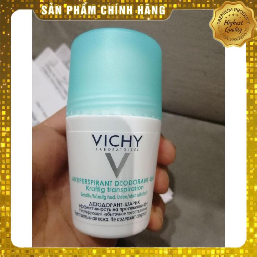 Lăn Khử Mùi Khô Thoáng tới 48H Vichy Traitement Anti-Transpirant 50ml