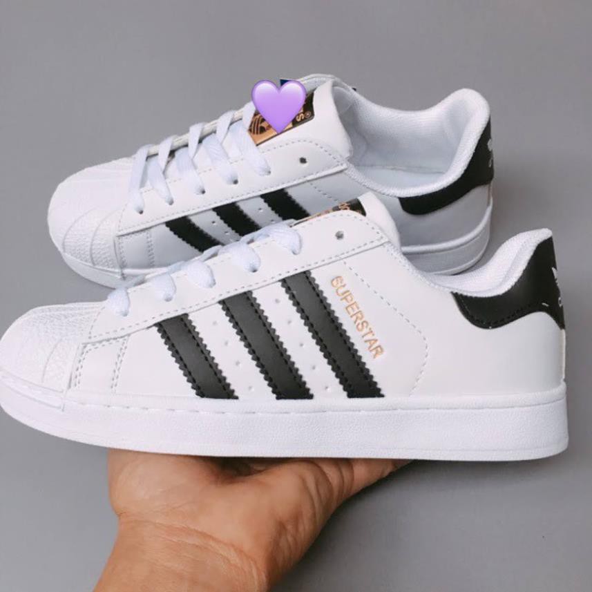 [Xả Kho] Giày adidas mũi trơn trắng 3 sọc