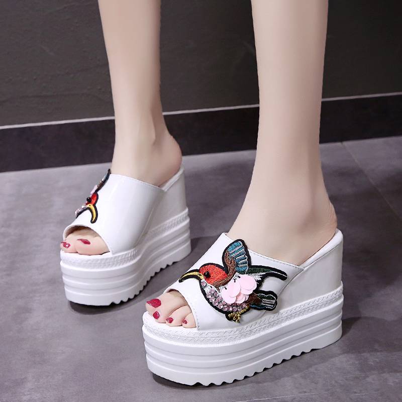 Dép Đế Xuồng 12cm Thời Trang Mùa Hè Quyến Rũ Cho Nữ