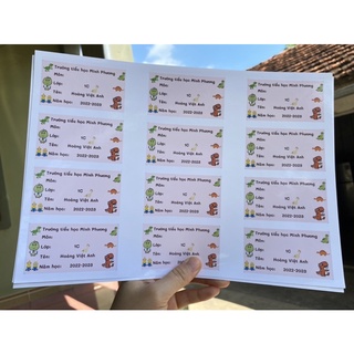 Sticker dán đồ dùng học tập