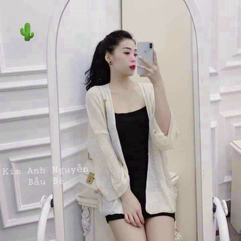 Áo Khoác Len Mỏng Cardigan , Len Quãng Châu Đẹp , Phong Cách Tiểu Thư | BigBuy360 - bigbuy360.vn