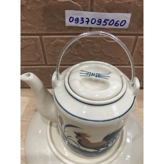 Ấm trà con gà 1lit kiểu xưa