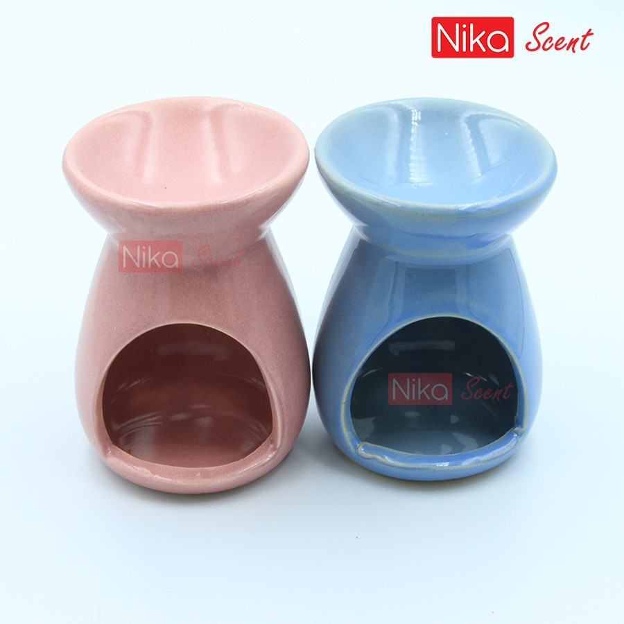 Nikascent Đèn đốt tinh dầu gốm sứ  khử mùi, thơm phòng, thư giãn
