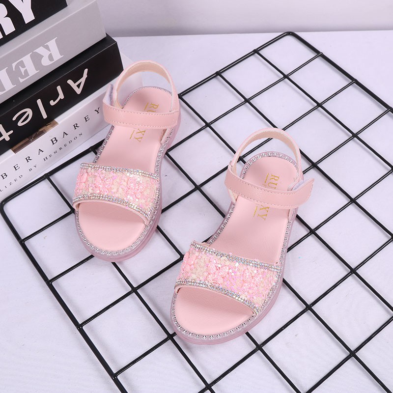 sandal bé gái size 26-36 đính trăng sao lấp lánh