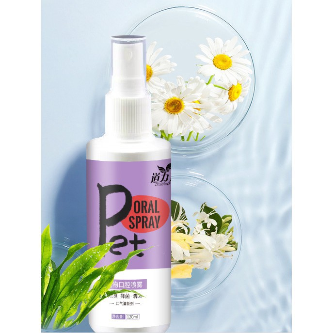 xịt vệ sinh khử mùi hôi răng miệng cho chó mèo ORAL SPRAY PET 120ml benben