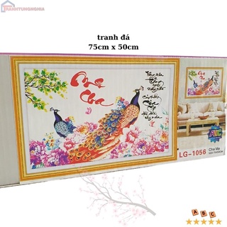 Tranh đính đá cha mẹ 75cm x 50cm