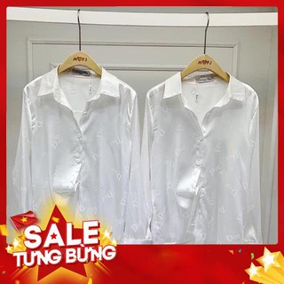 BÁN SỈ ÁO SƠ MI LỤA DIOR SIÊU ĐẸP CHO NỮ( ảnh thật+video) -Hàng nhập khẩu