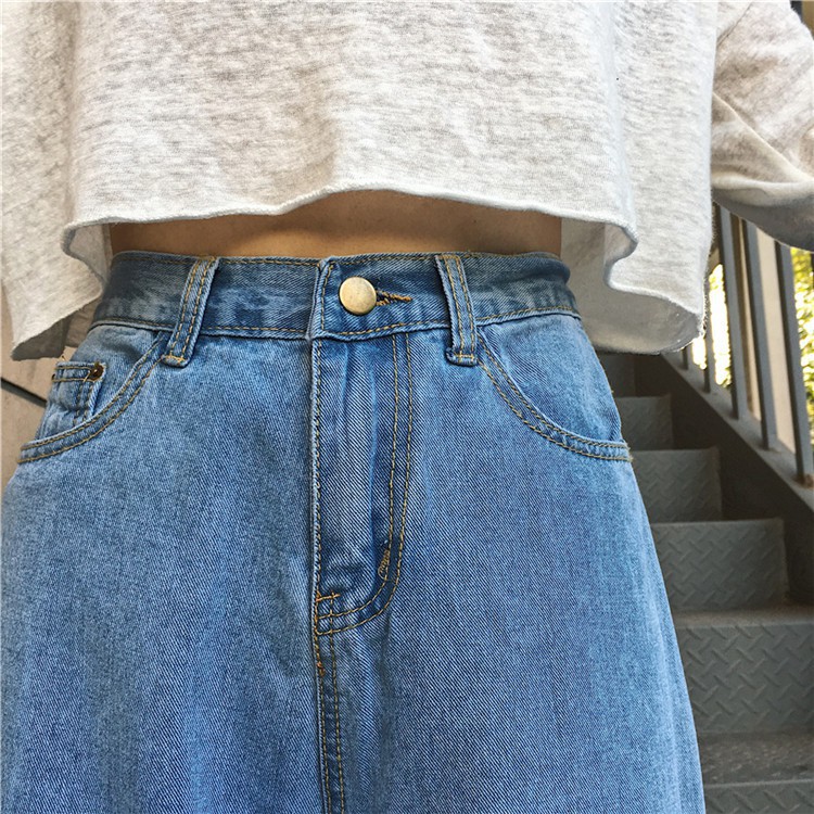 Quần jean baggy dài IELGY ống rộng năng động cho nữ