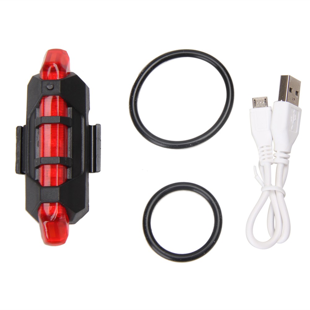 Set 5 đèn Led gắn đuôi xe đạp cảnh báo an toàn có sạc điện