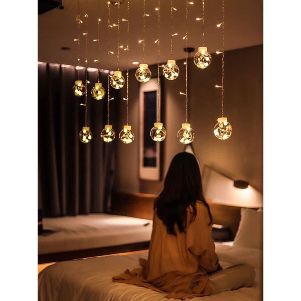 Đèn led chớp nháy dạng hình cầu - Đèn  LED Ngồm 12 bóng đèn