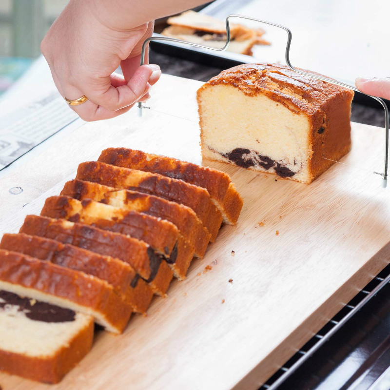 JOSMOMO Dao làm bánh bằng thép không gỉ có thể điều chỉnh dây đơn và đôi