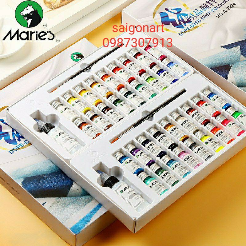 Bộ MÀU VẼ VẢI, GIẦY, TÚI, NÓN,..12, 18,24,36Màu