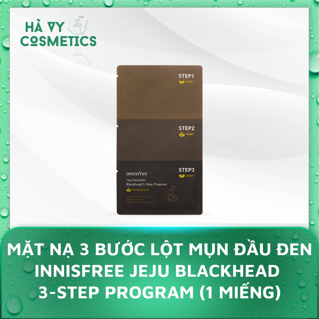 Mặt nạ 3 bước lột mụn đầu đen Innisfree Jeju Blackhead 3-Step Program (1 MIẾNG)