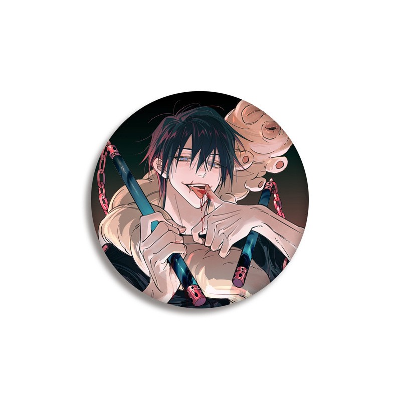 Huy hiệu cài áo IN HÌNH Jujutsu Kaisen Chú thuật hồi chiến anime chibi dễ thương tiện lợi