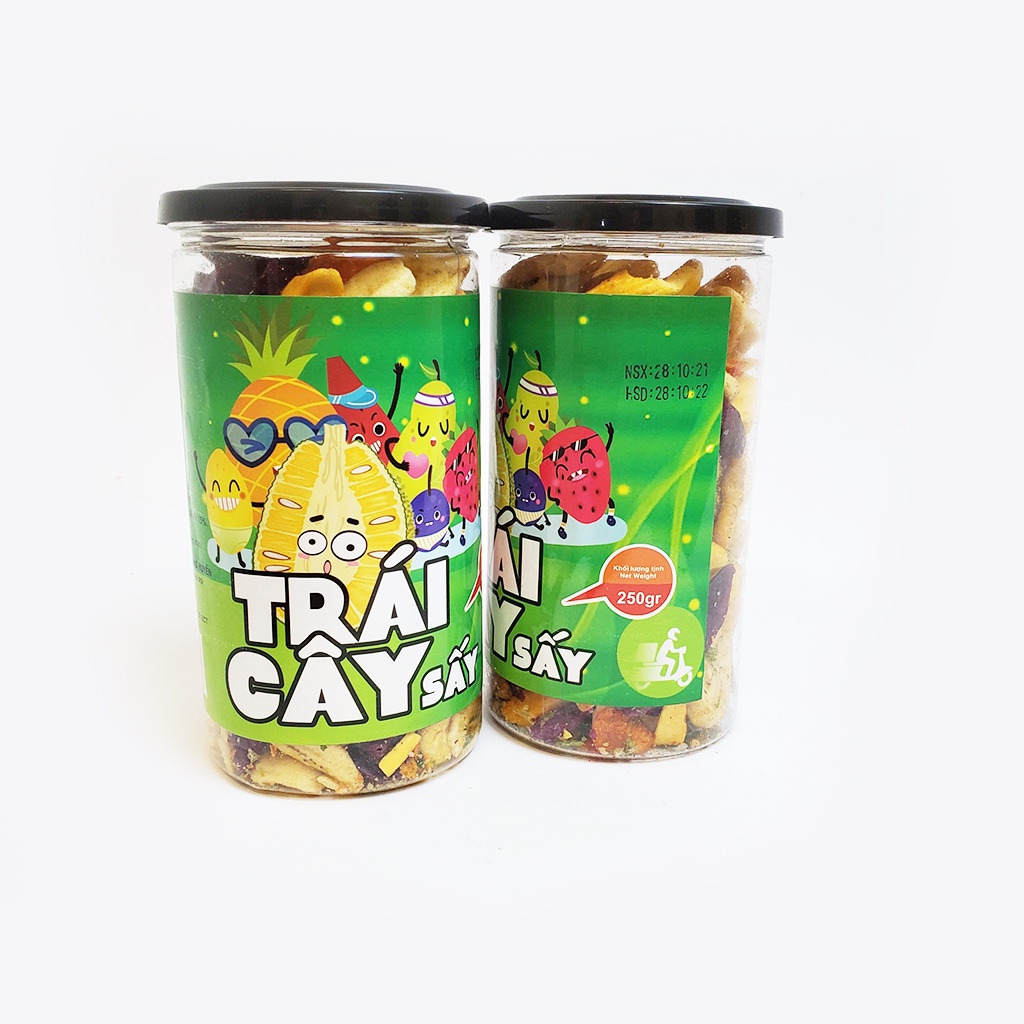 Trái cây sấy thập cẩm nguyên miếng loại A hũ 250g