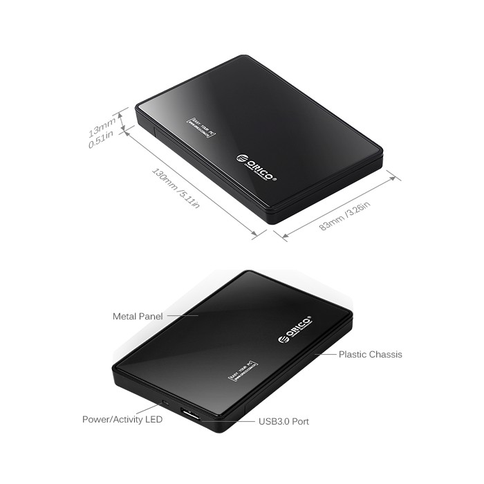 Box HDD Orico 2588US3 cho HDD/SSD 2.5"