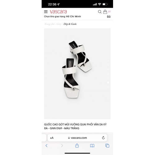 Dép vascara trắng chuẩn ảnh em mang