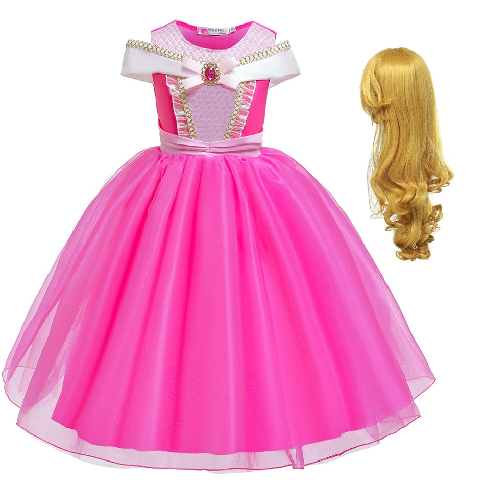 Đầm Công Chúa Ngủ Phong Cách Aurora Hóa Trang Halloween 2-10T TSBBQ98