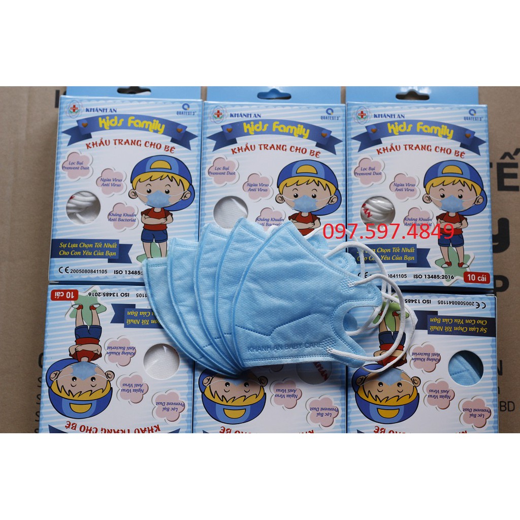 khẩu trang y tế 3D Khánh An trẻ em cho bé từ 1 đến 12 tuổi | BigBuy360 - bigbuy360.vn