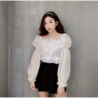 Áo tay phồng ren ngực tingoan KALEN TOP.
