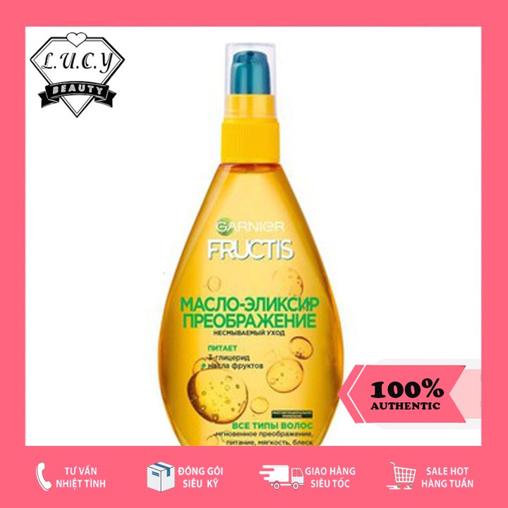 Hàng Nga- Tinh dầu xịt dưỡng tóc Garnier Fructis siêu phục hồi mềm mượt tóc