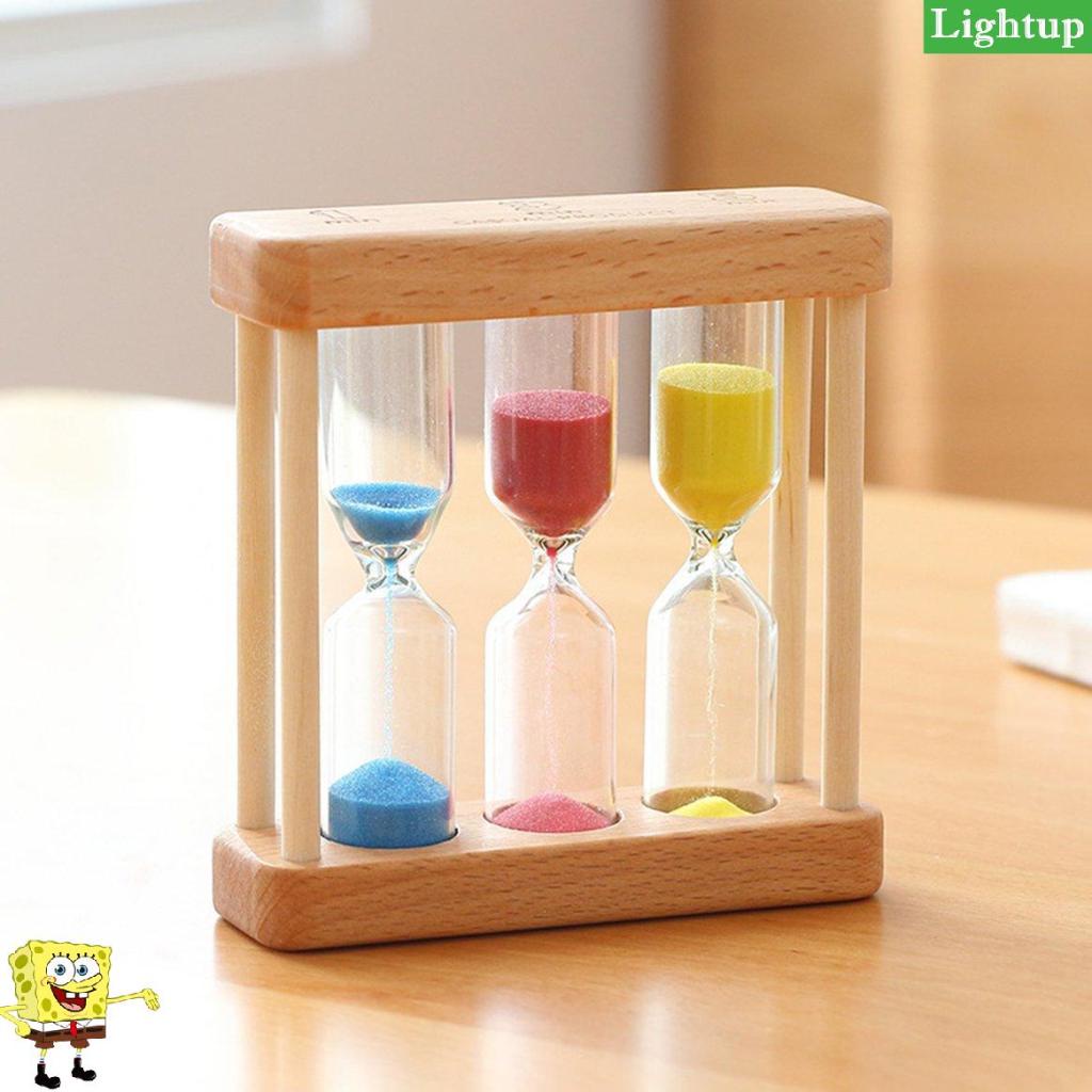 1/3/5 phút bằng gỗ cát thủy tinh Đồng hồ hẹn giờ đồng hồ cát trang trí nội thất Quà tặng (7.2)