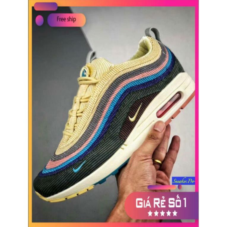 𝐑ẻ 𝐓Ế𝐓 Giày thể thao sneaker  AIR MAX 97 Sean Wotherspoon bảy màu da lộn siêu đẹp cho cả nam và nữ siêu đẹp ^ ; ོ , .