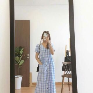Maxi kẻ sọc xanh
