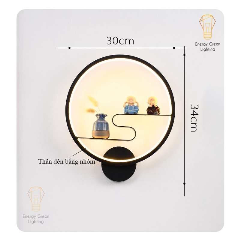 Nhiều Mẫu - Đèn Led Treo Energy Green Lighting Tường Hiện Đại 4 Chú Tiểu Bình An - 3 Chế Độ Ánh Sáng Led Tiết kiệm GT179