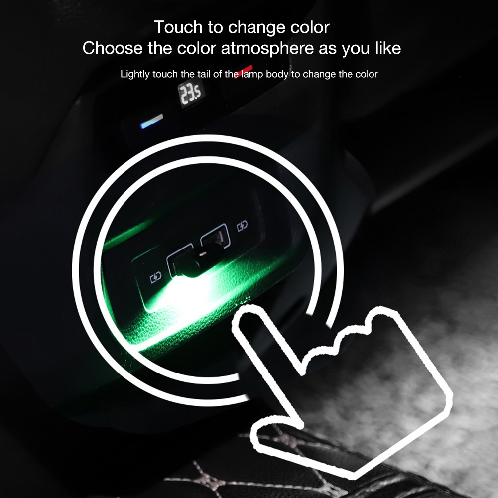 1 Đèn LED USB Mini 7 Màu Trang Trí Nội Thất Xe Hơi / Tàu Thuyền