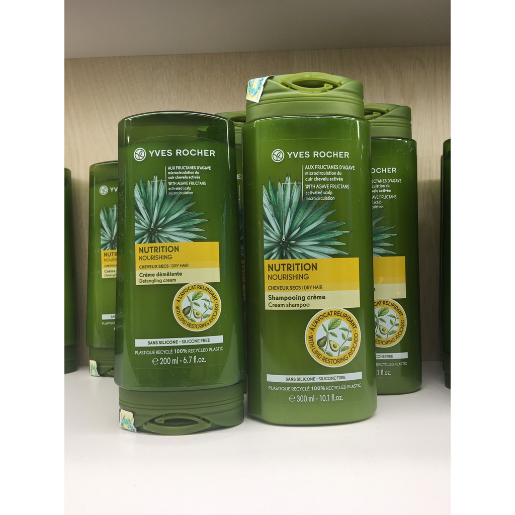 THANH LÝ CLEAR MẪU _Dầu gội -xả cho tóc khô Yves Rocher NUTRI-SILKY TREATMENT SHAMPOO 300ML