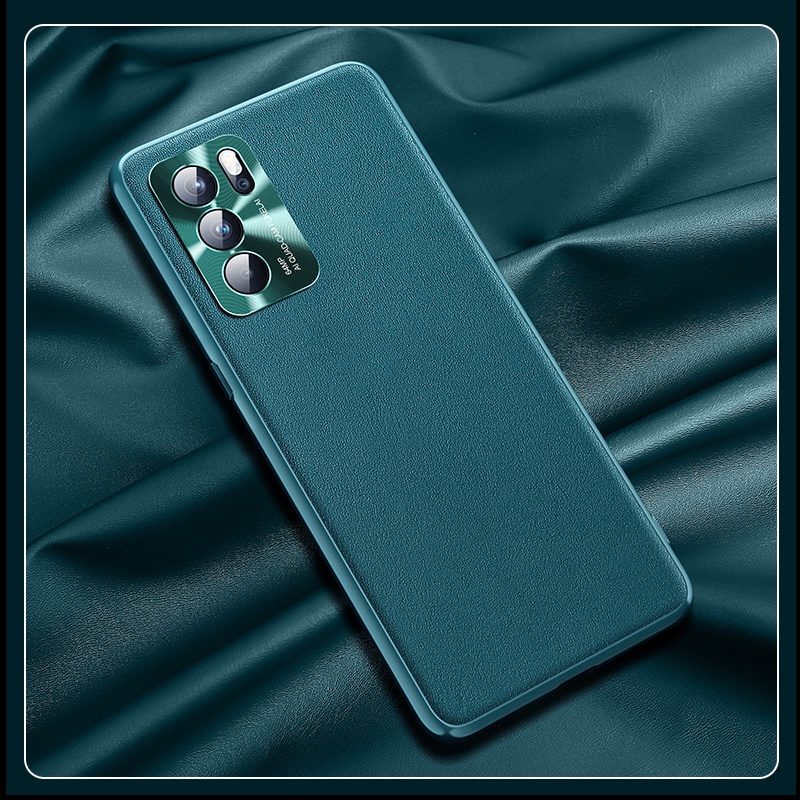 Ốp điện thoại bằng da cứng siêu mỏng cho OPPO Reno5 Reno6 Reno 6 Pro Plus Snapdragon 5G