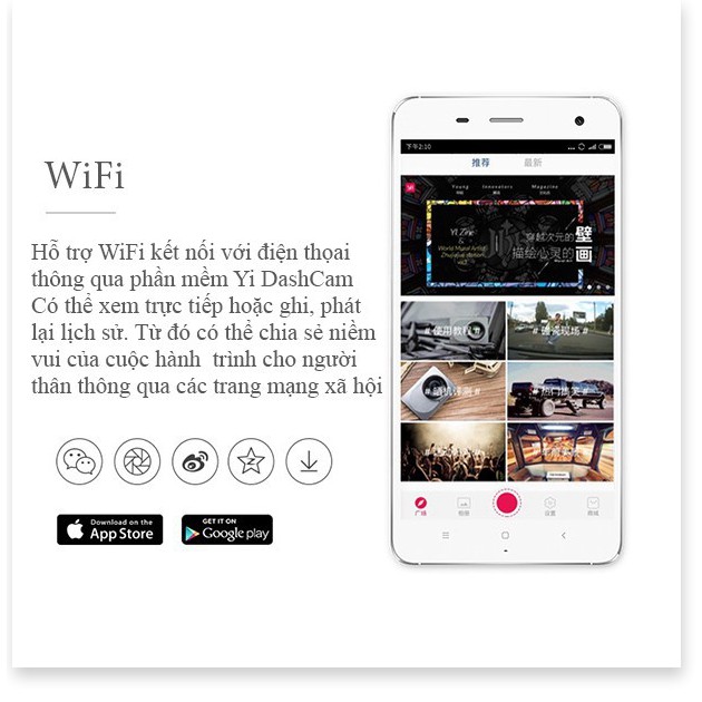 Camera hành trình xe hơi Xiaomi Yi Dash Camera 1080P -Camera hành trình Xiaomi Yi car DVR - Mr Xiaomi