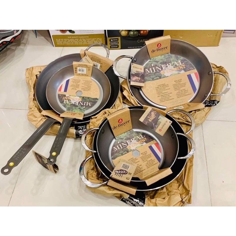Chảo thép carbon De buyer Mineral B dk 28cm