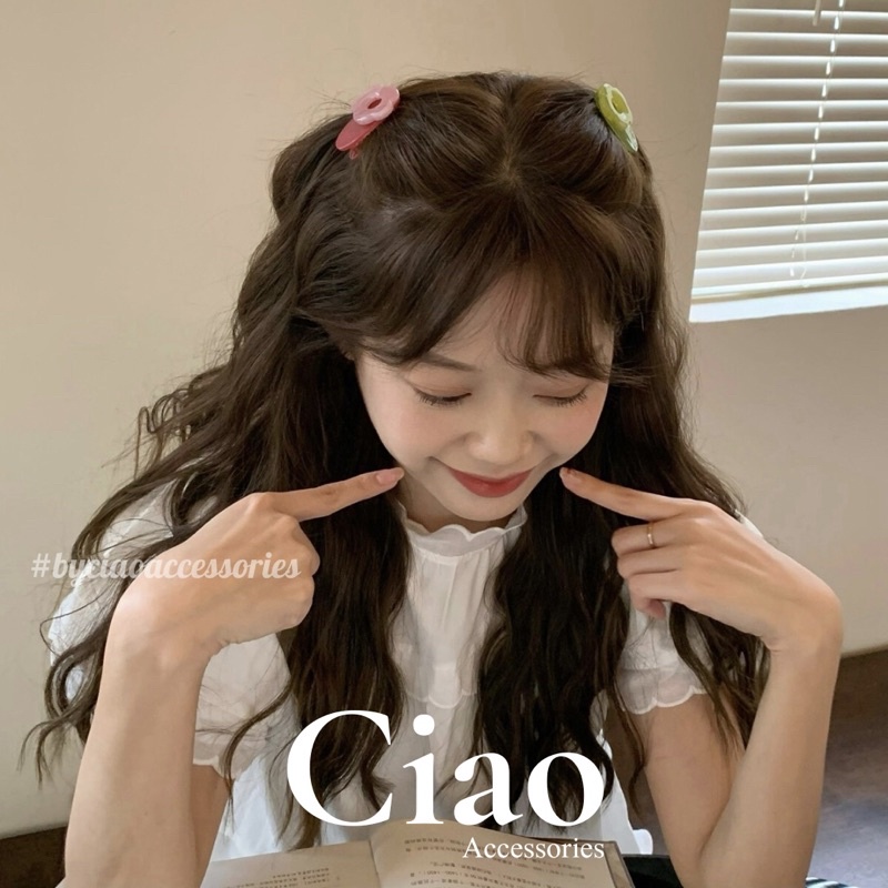 Set 2 kẹp tóc/ phụ kiện tóc thiết kế hoạ tiết dễ thương mã 18 Ciao accessories
