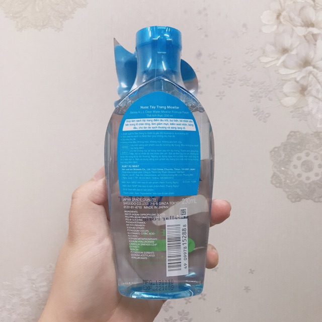 Nước Tẩy Trang Sạch Thoáng Giảm Bóng Dầu Senka A.L.L.Clear Water Fresh 230ml