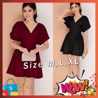 [Mã JUMDEP10K GIẢM NGAY 10k] Đồ Bay Ngắn [FREESHIP] Jump short giả váy tay cánh dơi cổ tim xinh xắn TJ1009