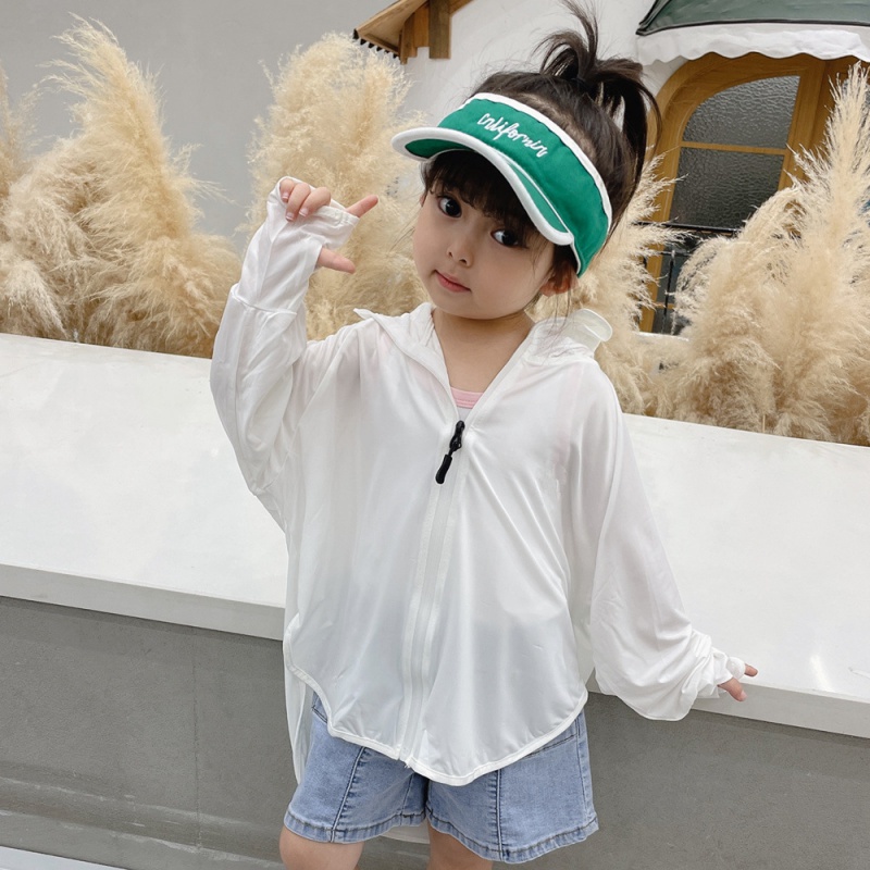 Áo Khoác Chống Nắng Tia Cực Tím Thoáng Khí Thời Trang Mùa Hè Cho Bé Gái