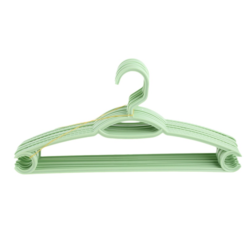 Set 10 Móc Treo Quần Áo Bằng Nhựa Chống Trượt Nhiều Màu Sắc Tiết Kiệm Không Gian