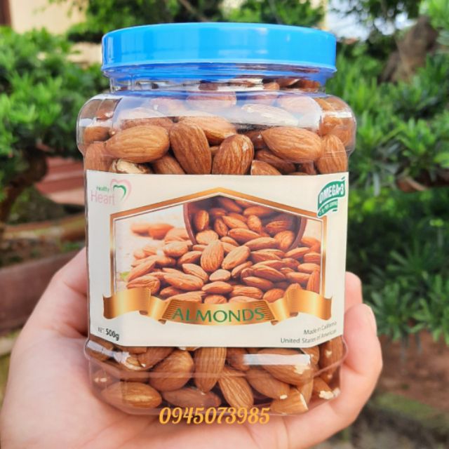 500g Hạnh nhân sống tách vỏ Mỹ ( dùng làm sữa, ngũ cốc...)