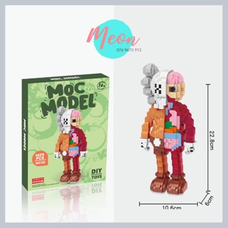 Miniblock xếp hình Kaws nâu 1/2 - lego Kaws size XL