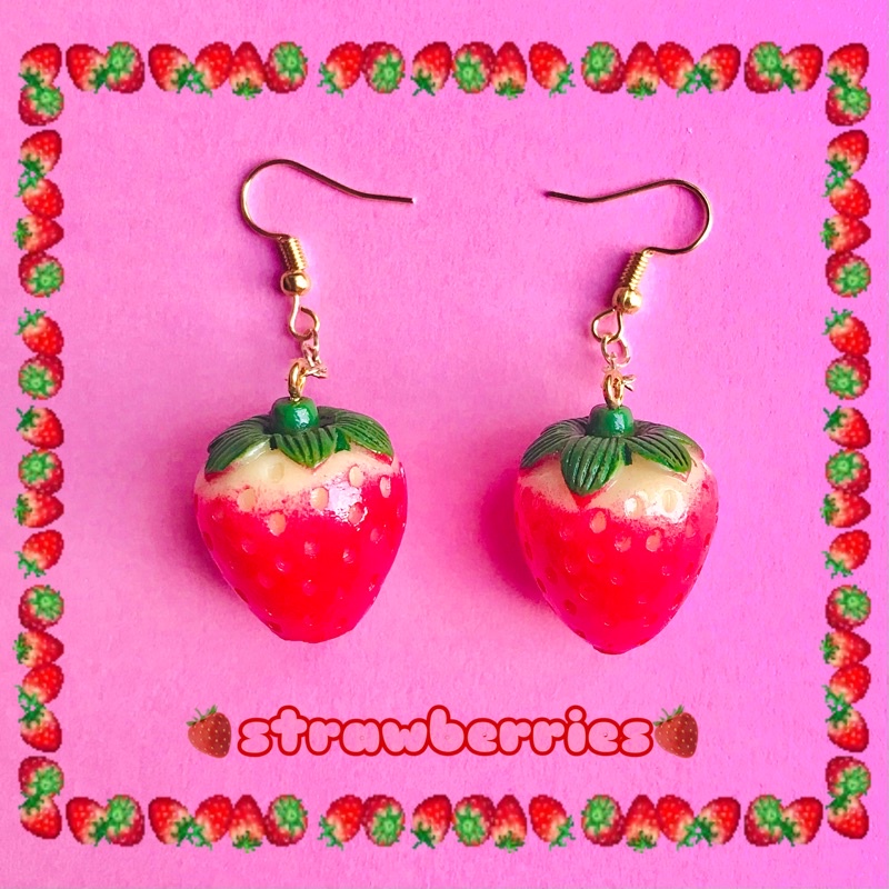 Khuyên tai hình trái dâu 🍓